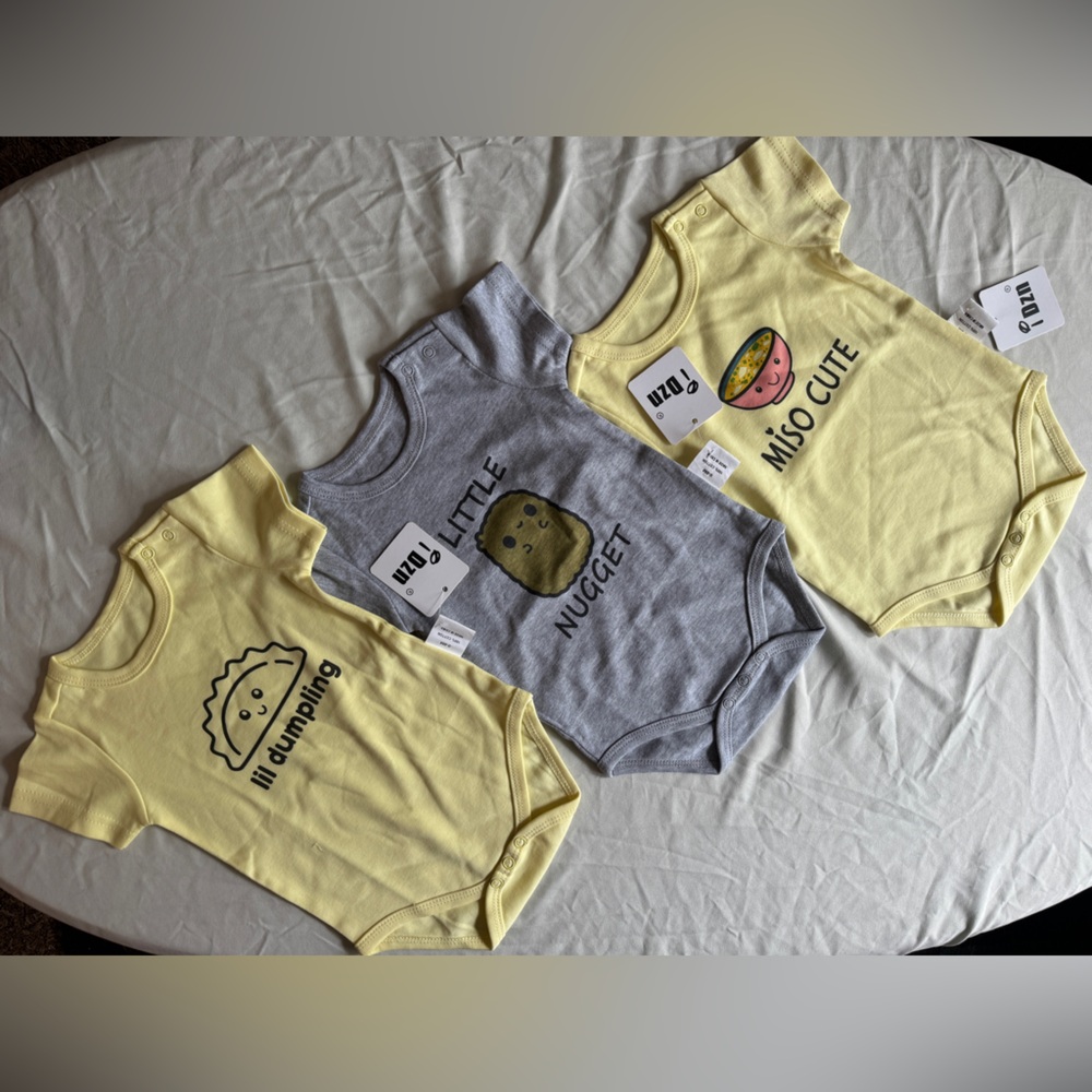 Cute Food Baby Onesies 3 Pack